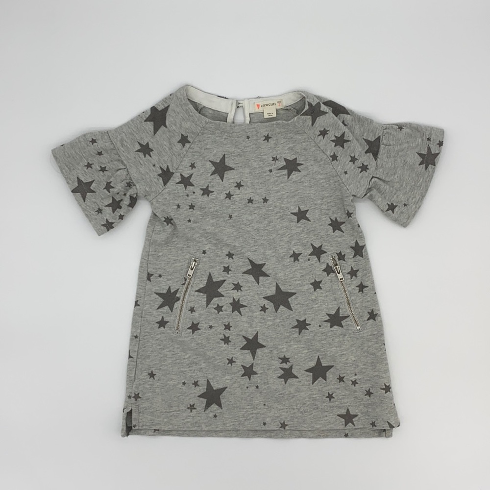 CREWCUTS Grey Dress with Stars